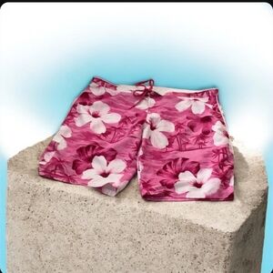 Hi surf board shorts women’s tropical hot pink & white size 13 94.5 CM.🏄